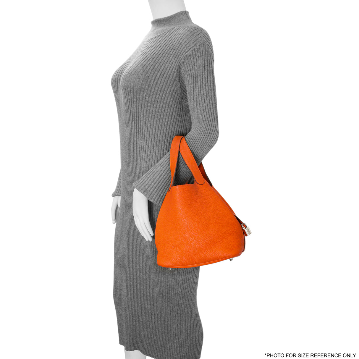 Hermes Orange Clemence Picotin Lock 22 Handbags Hermes