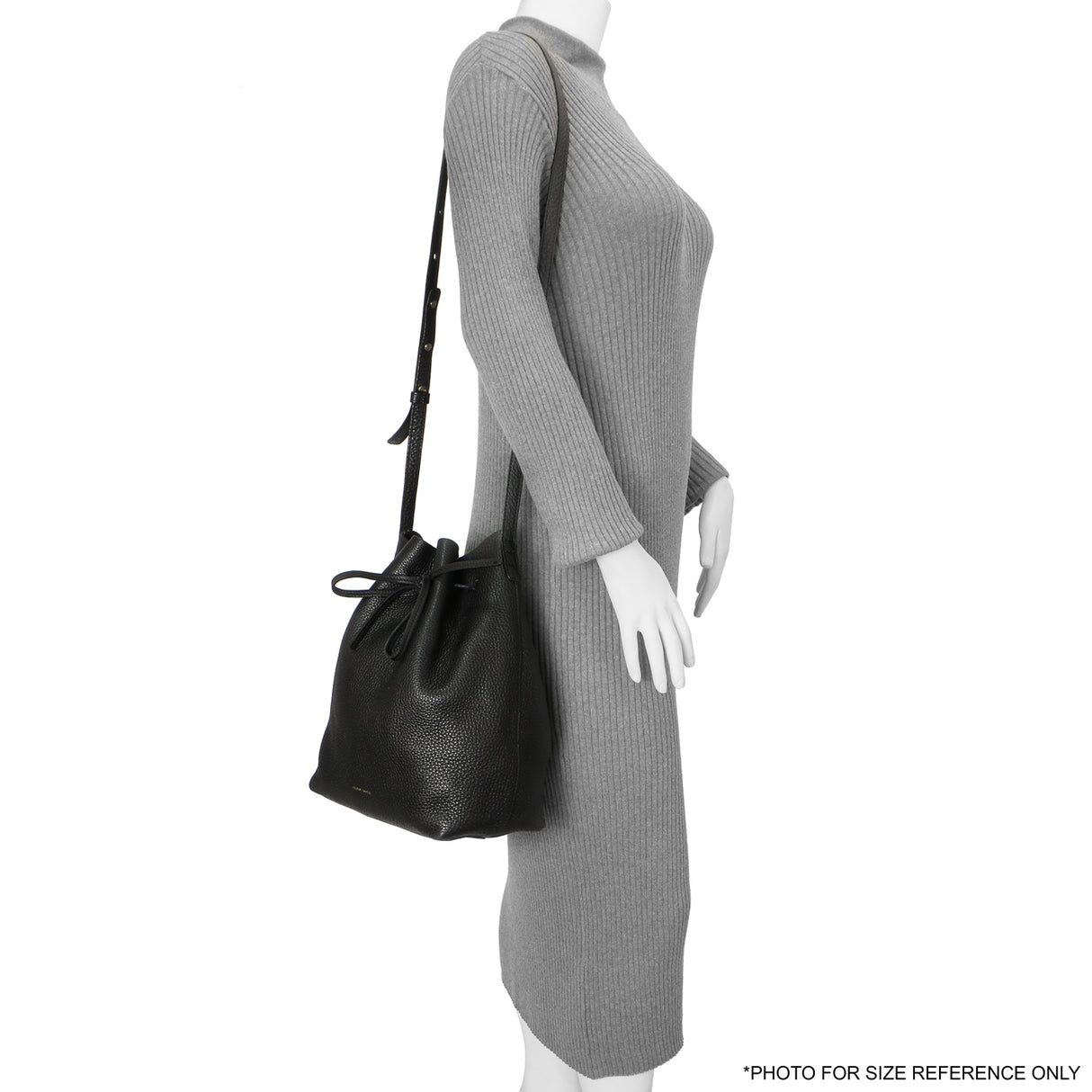 Mansur Gavriel Black Tumbled Calfskin Bucket Bag Handbags Mansur Gavriel