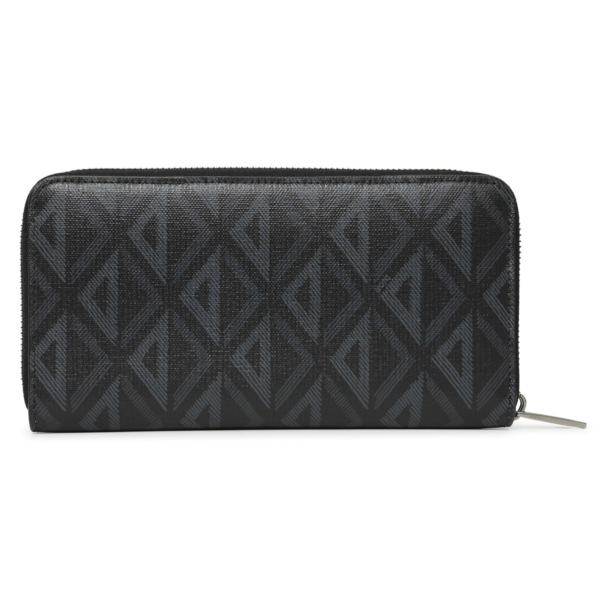 Christian Dior Black CD Diamond Canvas Zipped Long Wallet Accessories Christian Dior