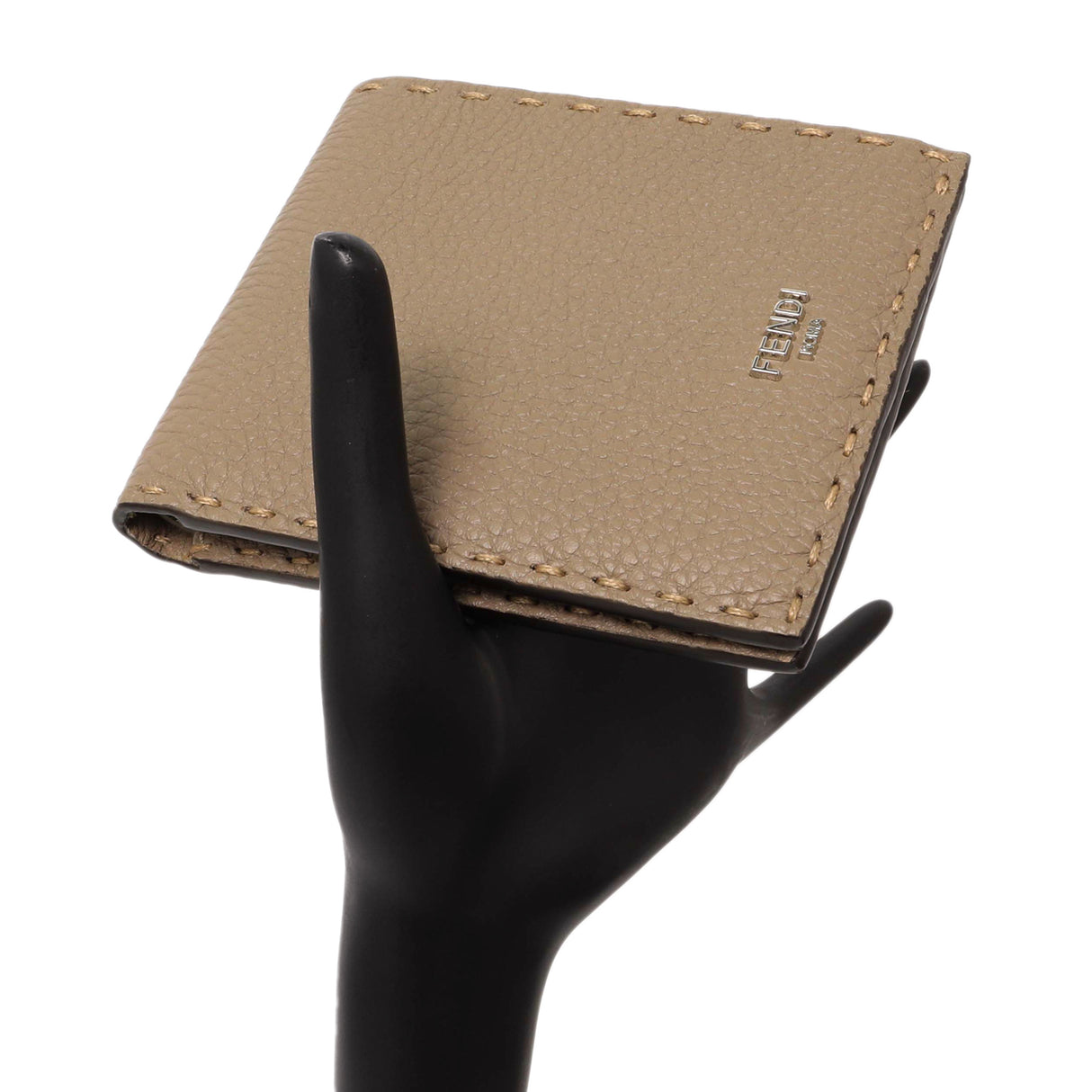 Fendi Taupe Selleria Bifold Wallet Accessories Fendi