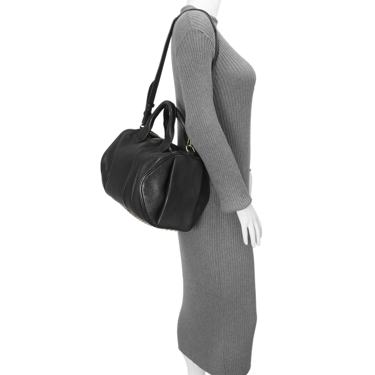 Alexander Wang Black Pebbled Lambskin Rocco Handbags Alexander Wang