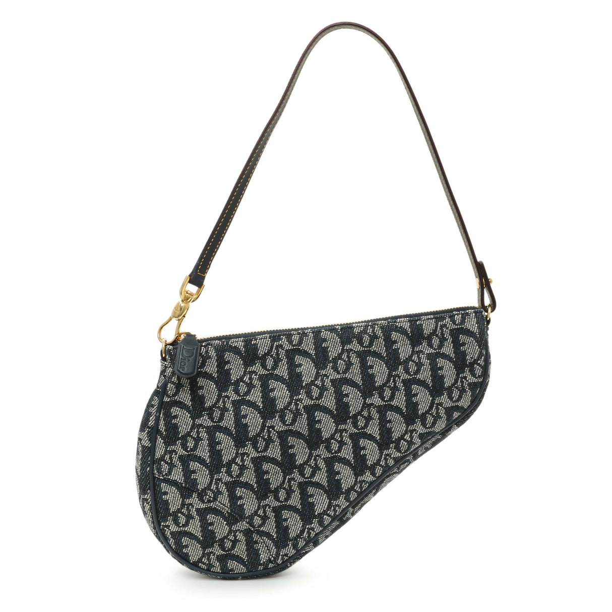Christian Dior Navy Monogram Mini Saddle Pochette Handbags Christian Dior