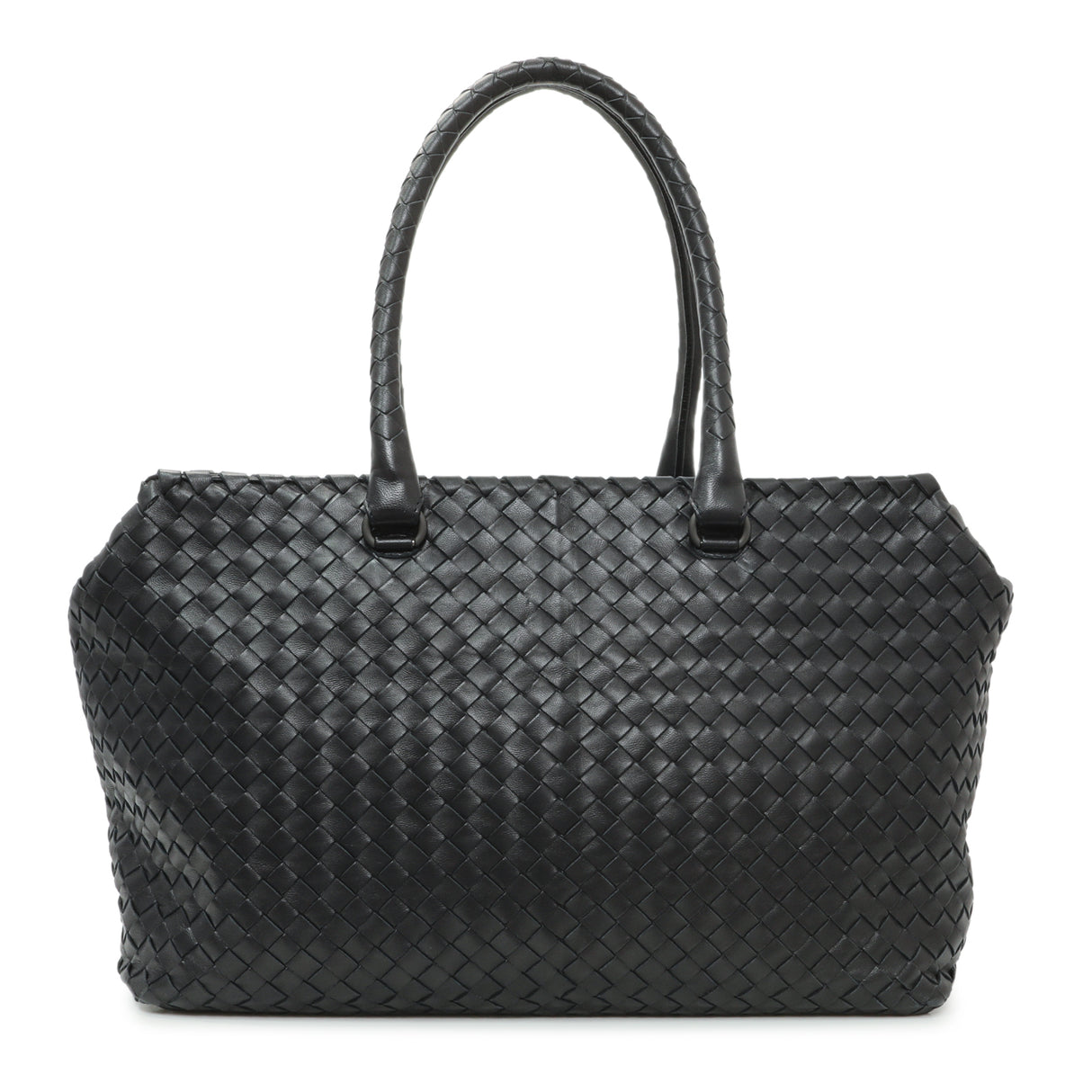 Bottega Veneta Black Nappa Intrecciato Brick Tote Handbags Bottega Veneta