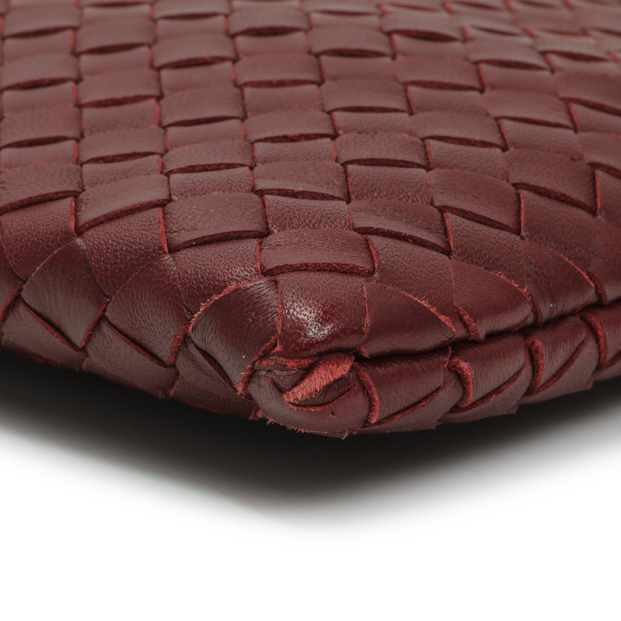 Bottega Veneta Burgundy Nappa Intrecciato Zip Pouch Accessories Bottega Veneta