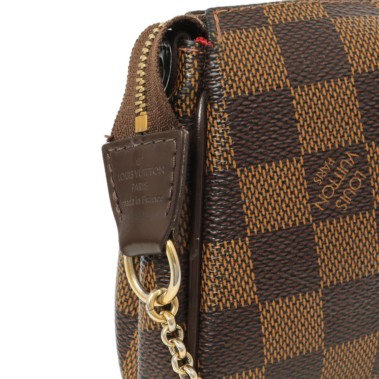 Louis Vuitton Damier Ebene Eva Clutch Handbags Louis Vuitton