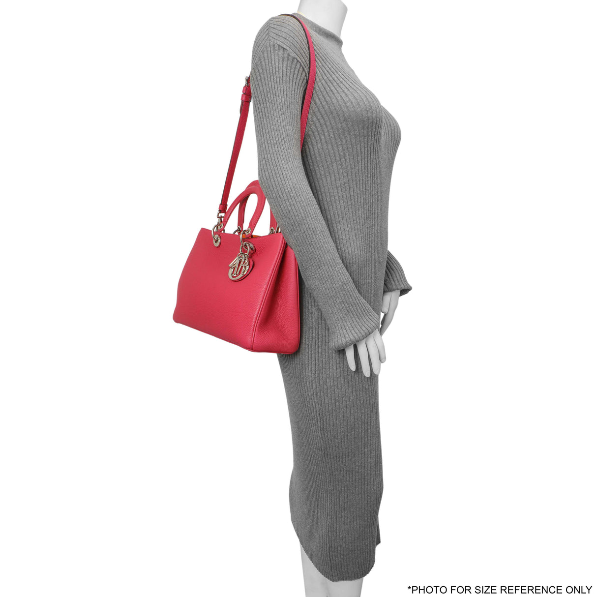 Christian Dior Fuchsia Bullcalf Medium Diorissimo Tote Handbags Christian Dior