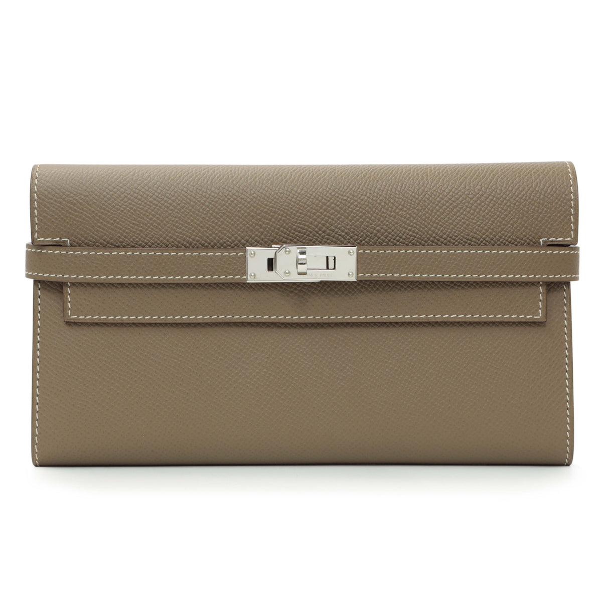 Hermes Etoupe Epsom Kelly Longue Wallet Accessories Hermes