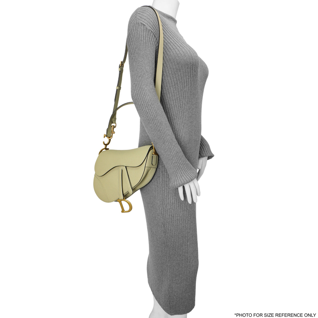 Christian Dior Ethereal Green Grained Calfskin Saddle Bag Handbags Christian Dior