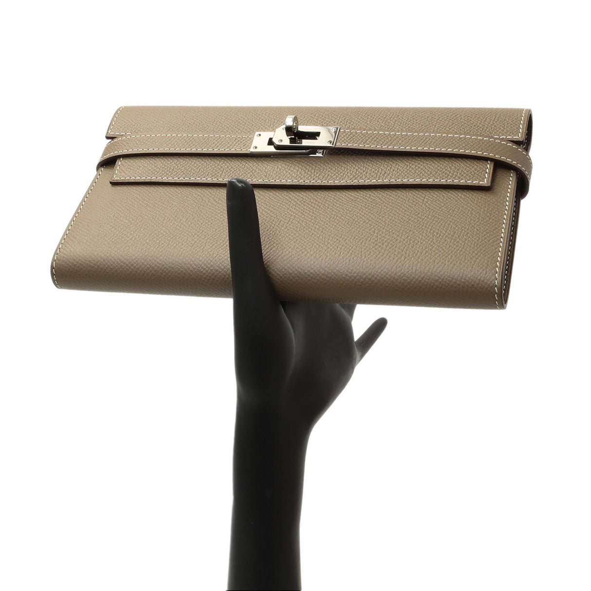 Hermes Etoupe Epsom Kelly Longue Wallet Accessories Hermes