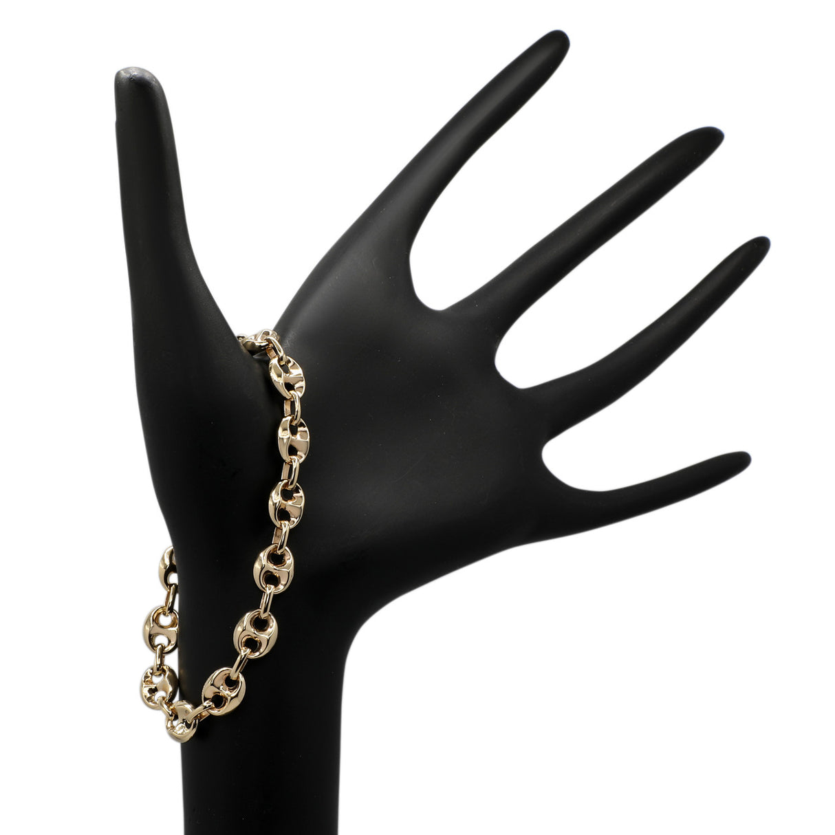 14K Yellow Gold Marina Link Bracelet Modaselle