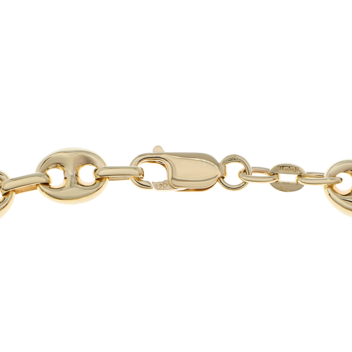 14K Yellow Gold Marina Link Bracelet Modaselle