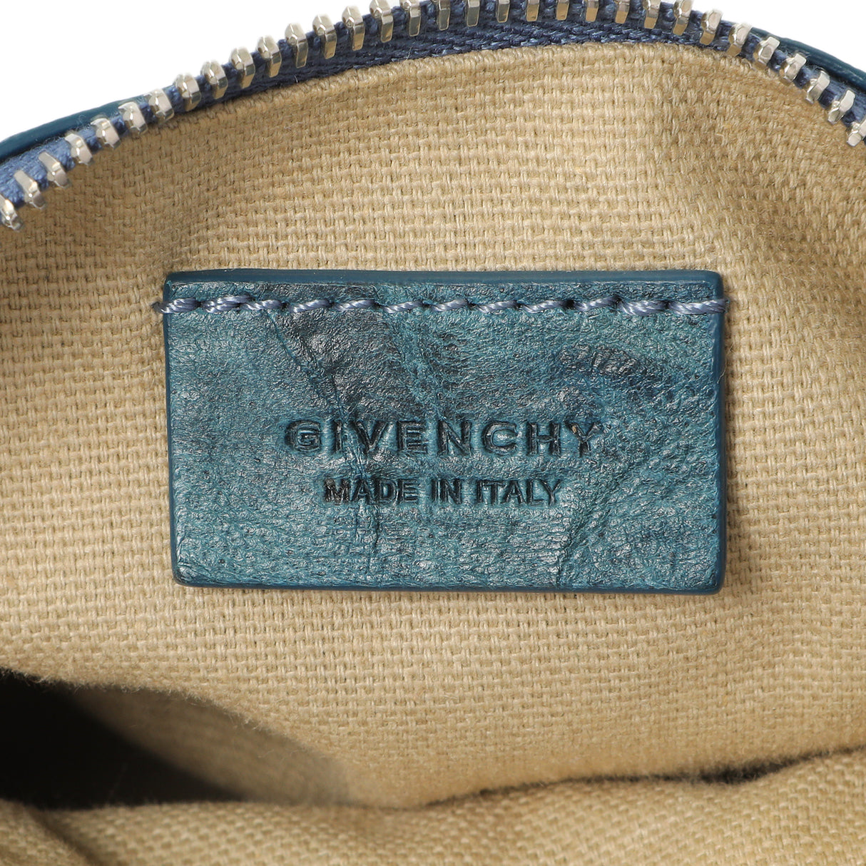 Givenchy Teal Tumbled Sheepskin Pandora Wristlet Clutch Handbags Givenchy