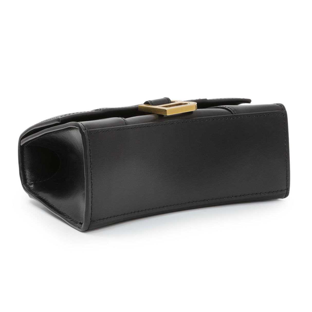 Balenciaga Black Calfskin Mini Hourglass Top Handle Bag Handbags Balenciaga