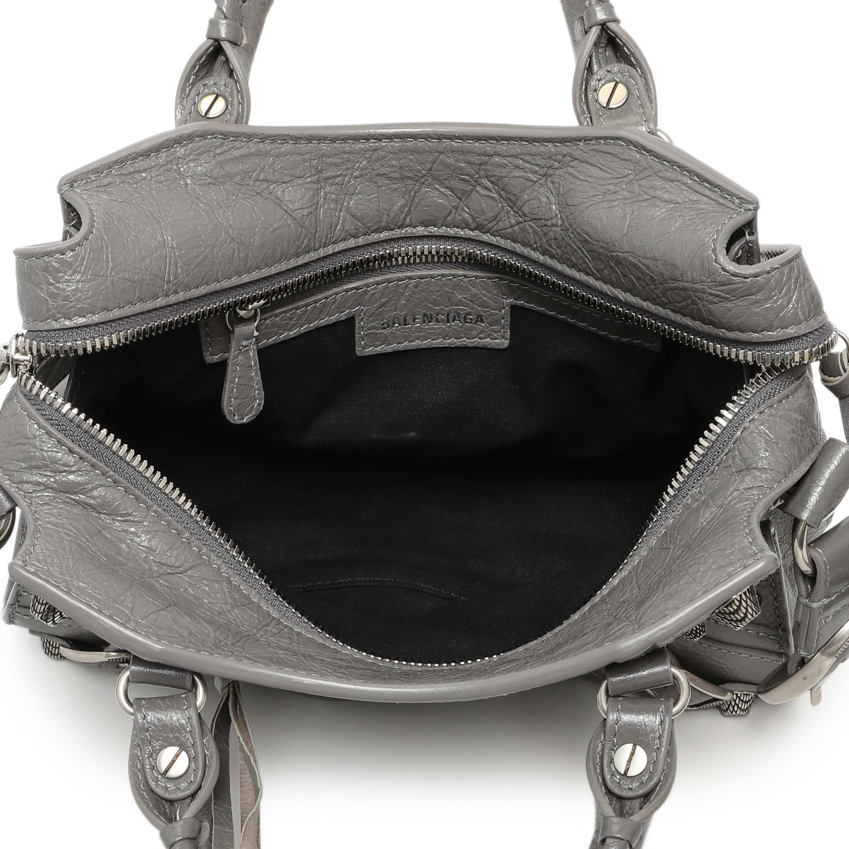 Balenciaga Dark Grey Agneau Arena Neo Cagole Handbag XS Handbags Balenciaga