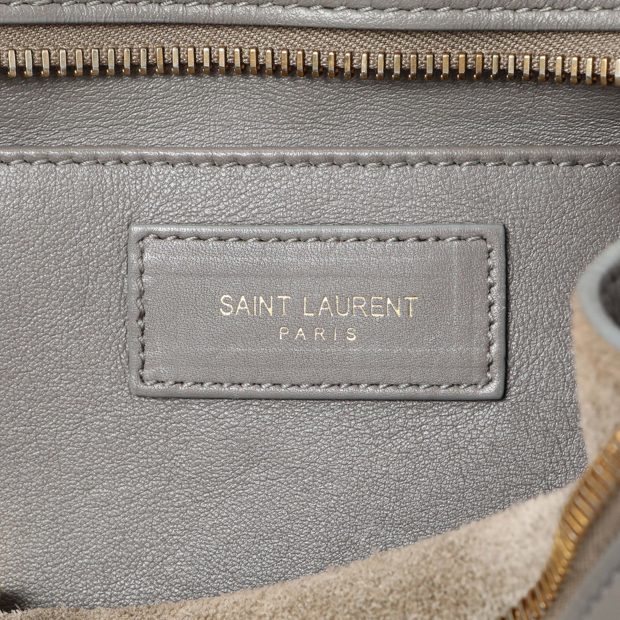Saint Laurent Grey Calfskin Small Classic Y Cabas Handbags Saint Laurent