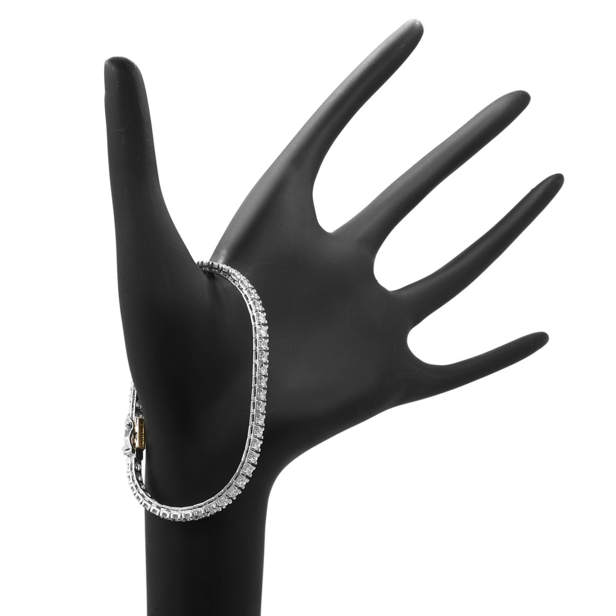 18K White Gold 4.02 Carat Diamond Tennis Bracelet Modaselle