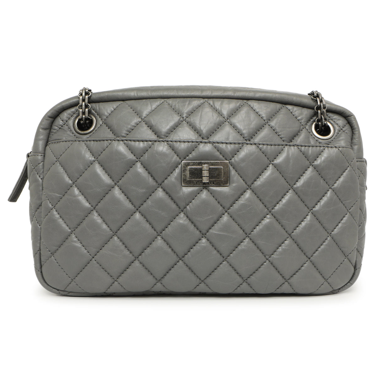 Chanel Grey Aged Calfskin Reissue Camera Bag Handbags Chanel