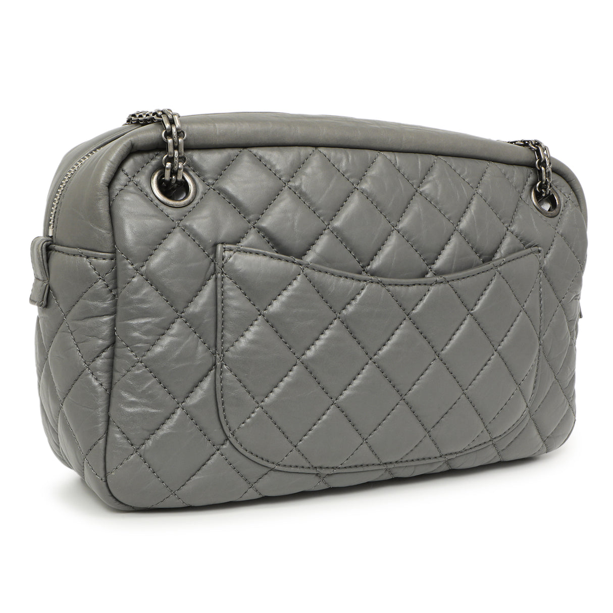 Chanel Grey Aged Calfskin Reissue Camera Bag Handbags Chanel