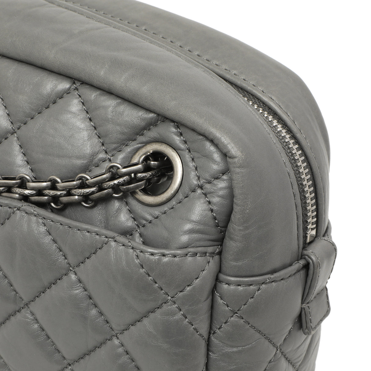 Chanel Grey Aged Calfskin Reissue Camera Bag Handbags Chanel