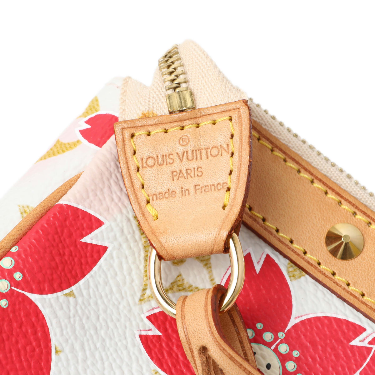 Louis Vuitton White Cherry Blossom Pochette Accessoires Handbags Louis Vuitton