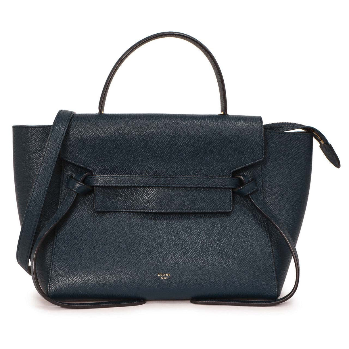 Celine Blue Grained Calfskin Mini Belt Bag Handbags Celine