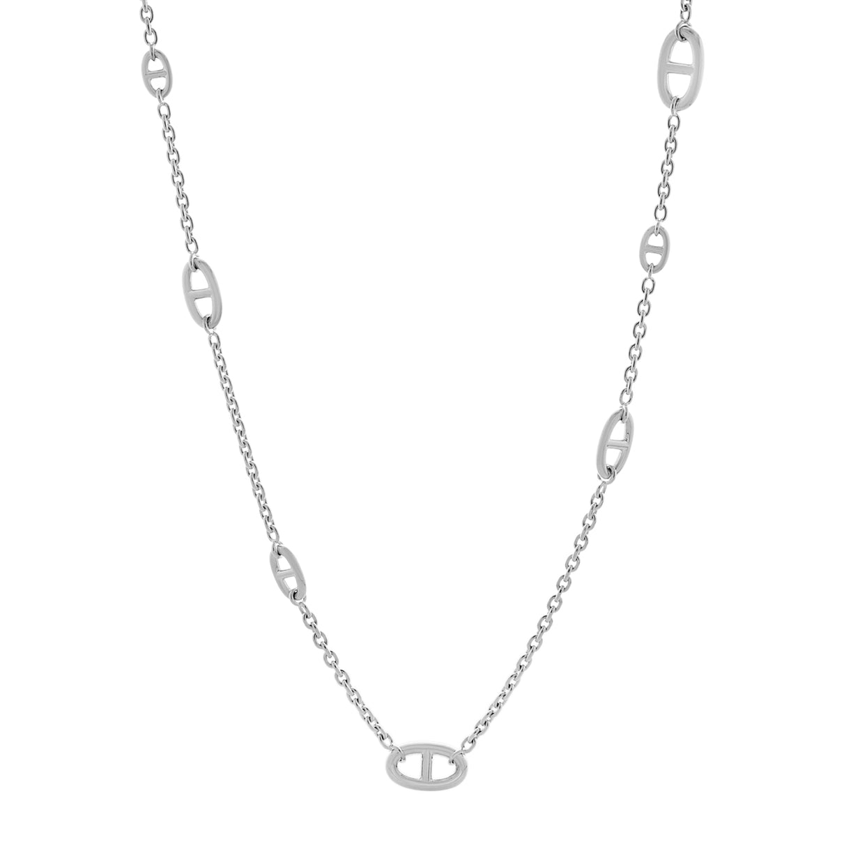 Hermes Sterling Silver Farandole Long Necklace 80 Designer Jewellery Hermes