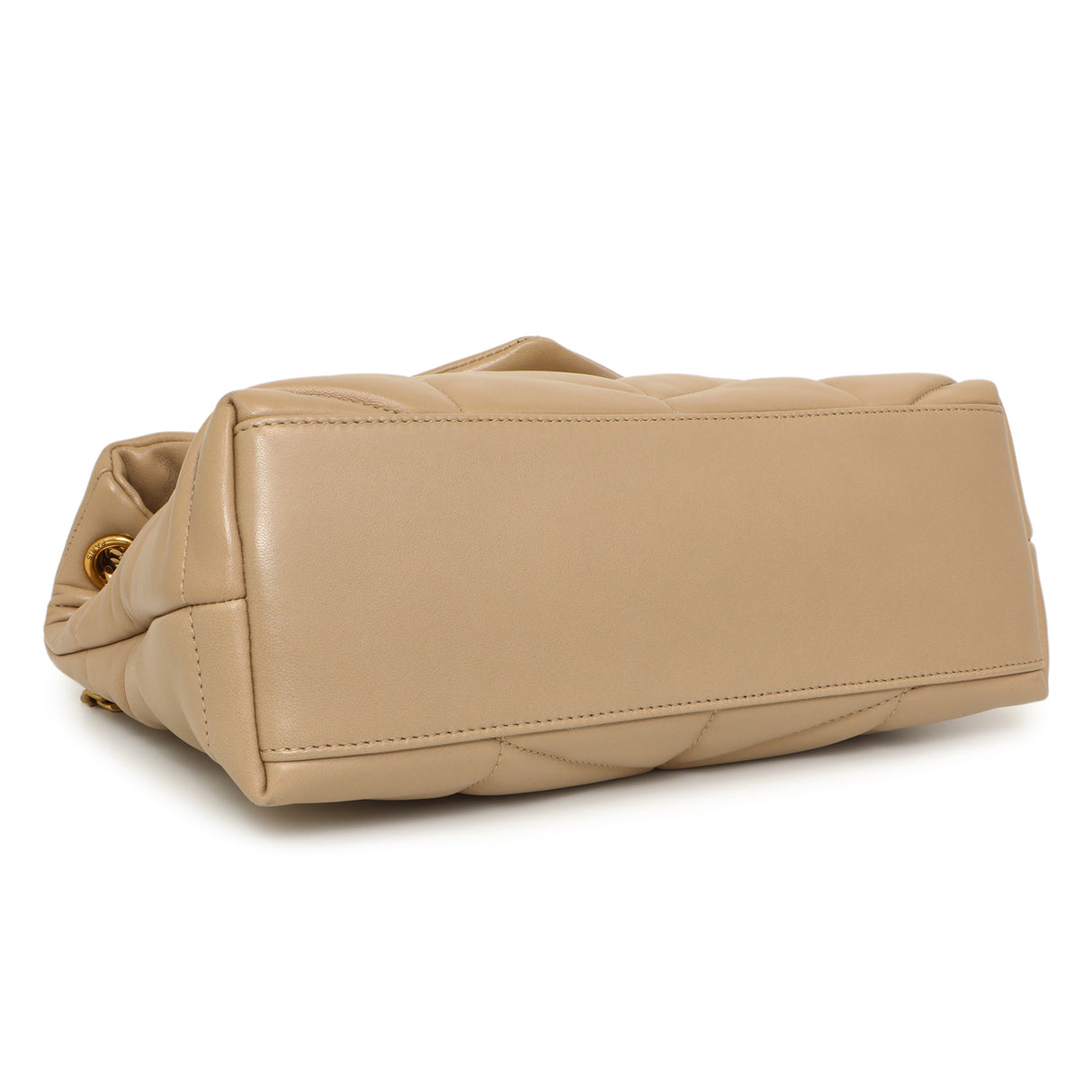 Saint Laurent Dark Beige Lambskin Small Loulou Puffer Handbags Saint Laurent