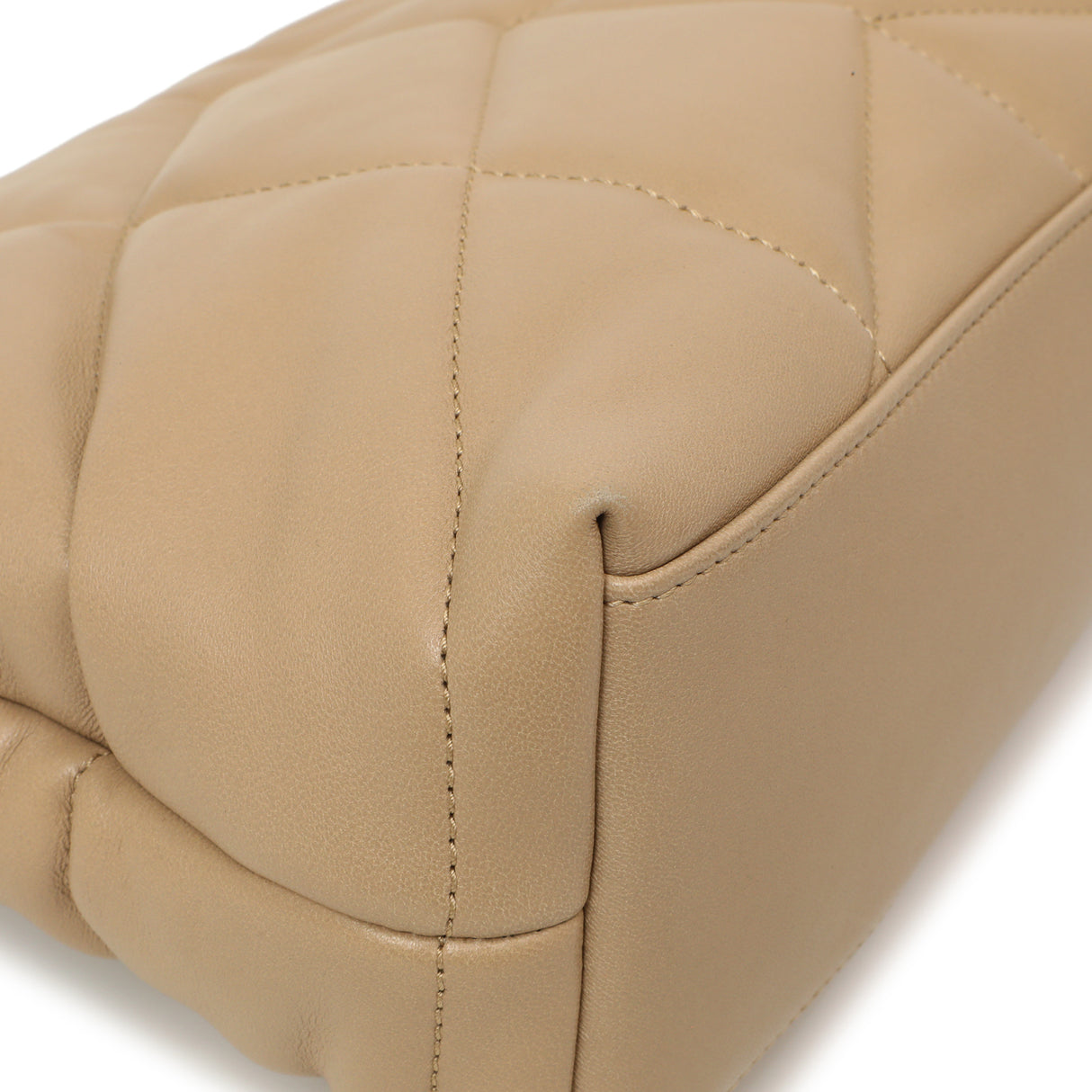 Saint Laurent Dark Beige Lambskin Small Loulou Puffer Handbags Saint Laurent