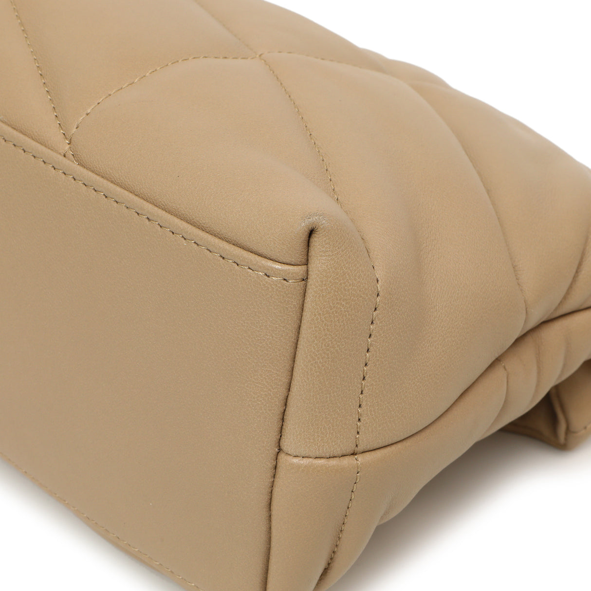 Saint Laurent Dark Beige Lambskin Small Loulou Puffer Handbags Saint Laurent