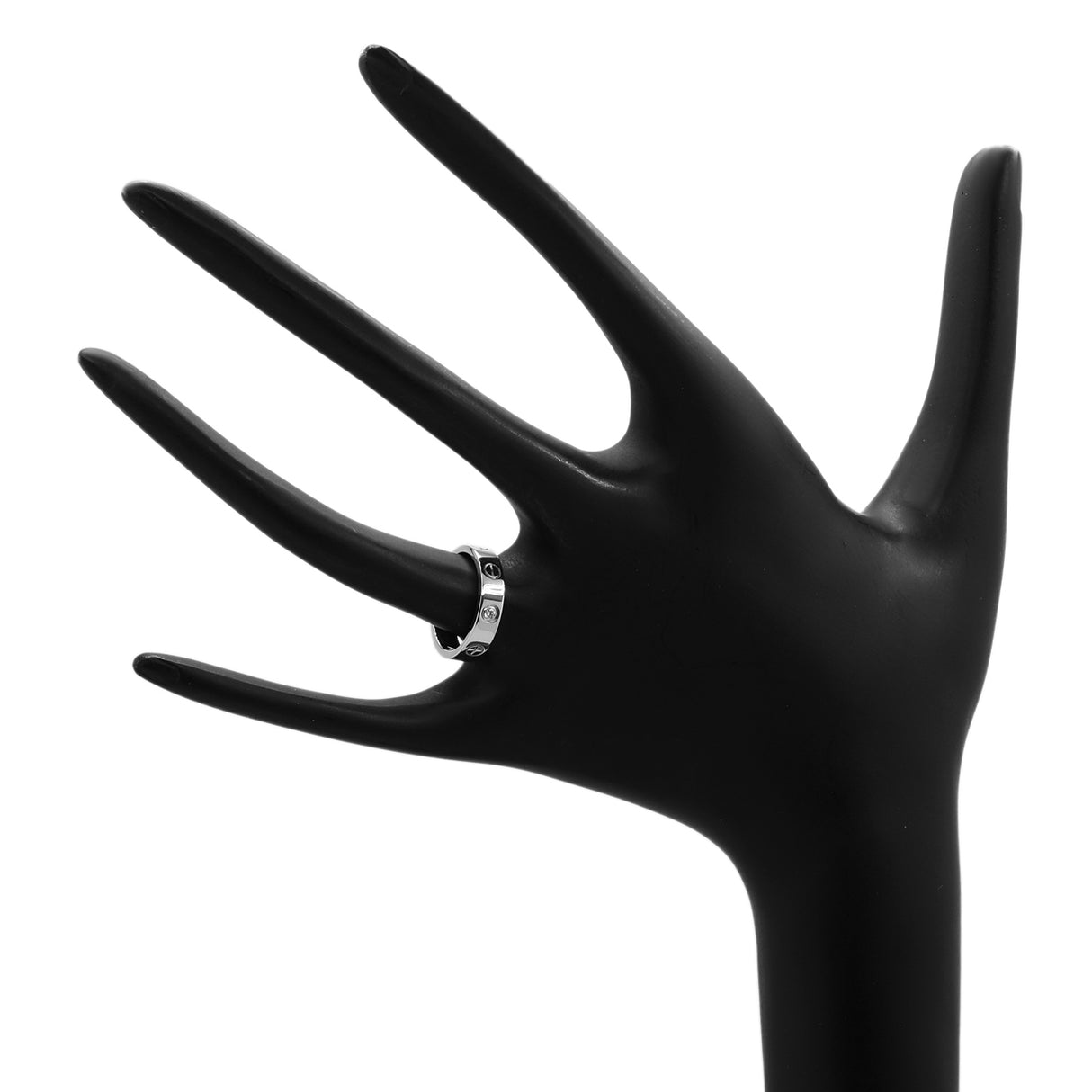 Cartier 18K White Gold Diamond Love Wedding Band Designer Jewellery Cartier