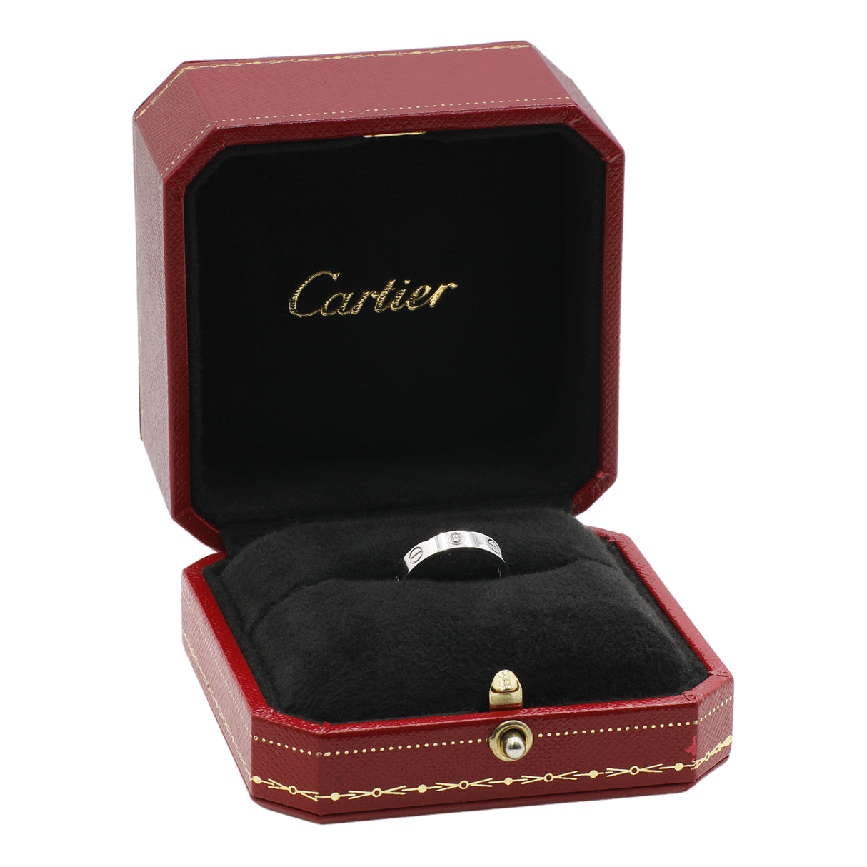 Cartier 18K White Gold Diamond Love Wedding Band Designer Jewellery Cartier