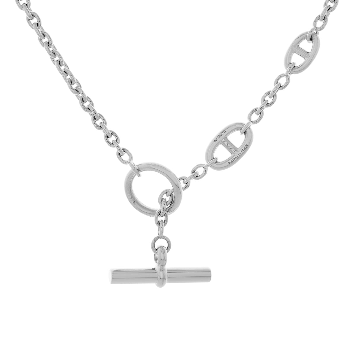 Hermes Sterling Silver Farandole Long Necklace 80 Designer Jewellery Hermes