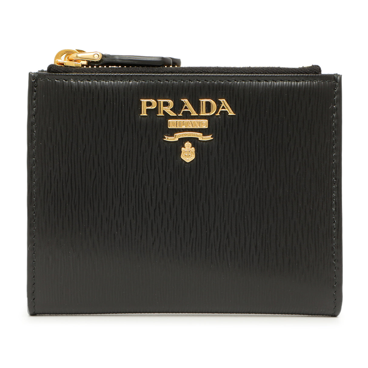 Prada Black Vitello Move Double Zip Wallet Accessories Prada