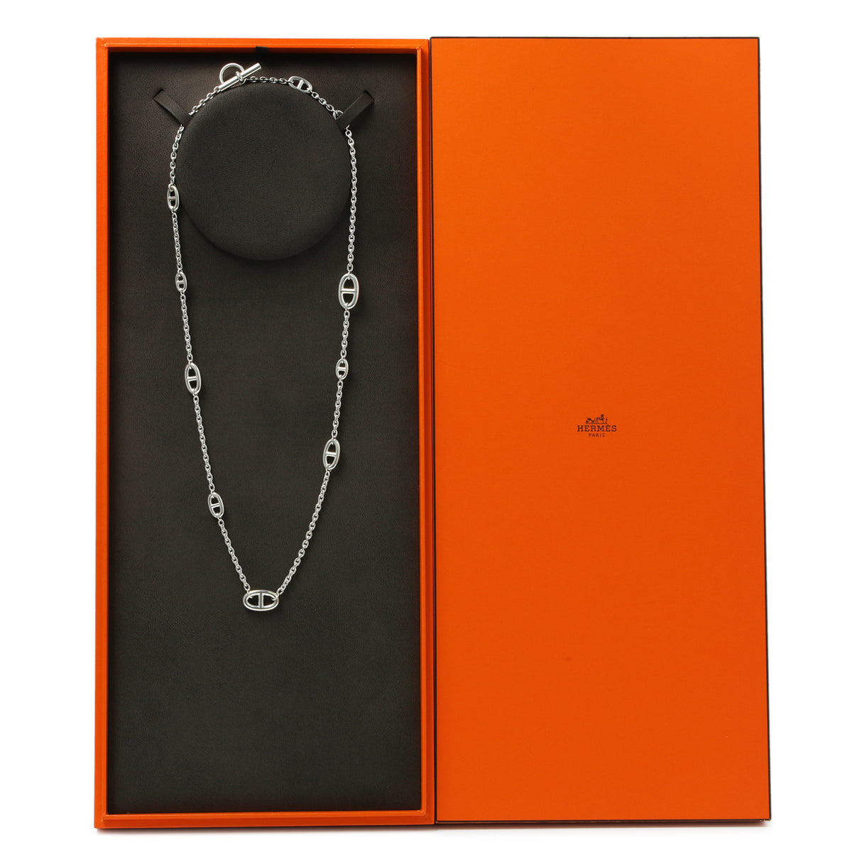 Hermes Sterling Silver Farandole Long Necklace 80 Designer Jewellery Hermes