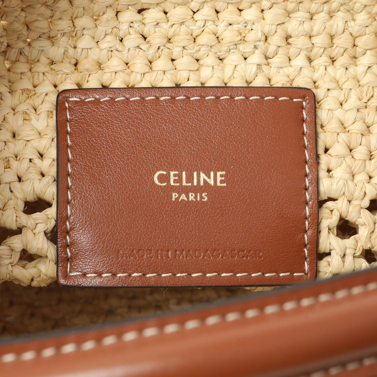 Celine Raffia Triomphe Small Louise Bucket Bag Handbags Celine