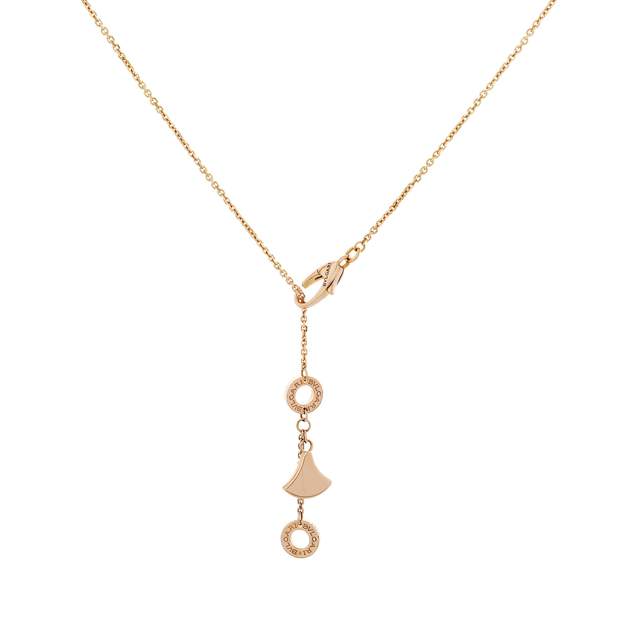 Bulgari 18K Rose Gold Diamond Mother of Pearl Divas’ Dream Necklace Designer Jewellery Modaselle