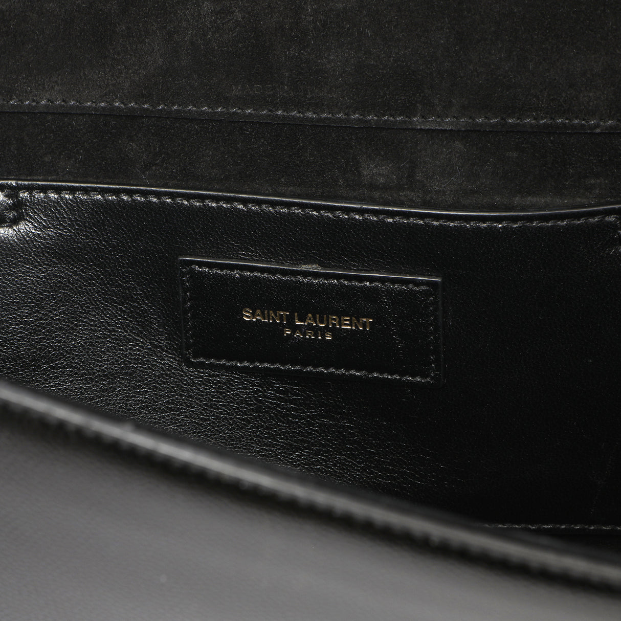 Saint Laurent Black Patent Grain De Poudre Monogram Cassandre Clutch Handbags Saint Laurent