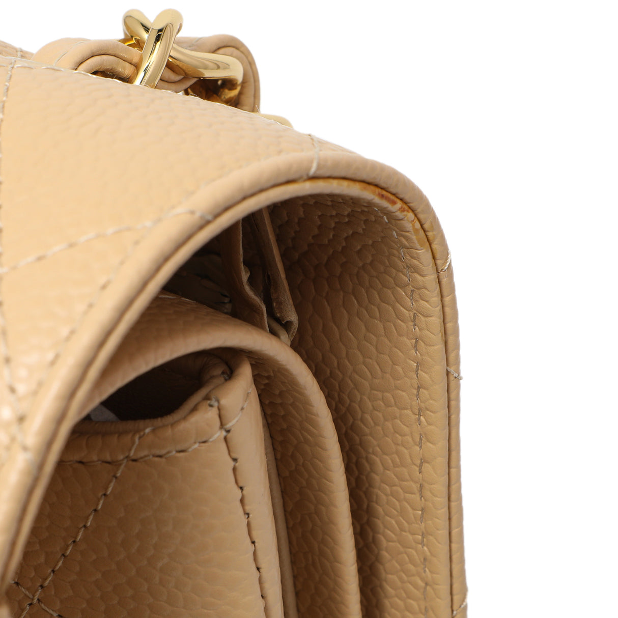 Chanel Beige Quilted Caviar Jumbo Classic Double Flap Handbags Chanel