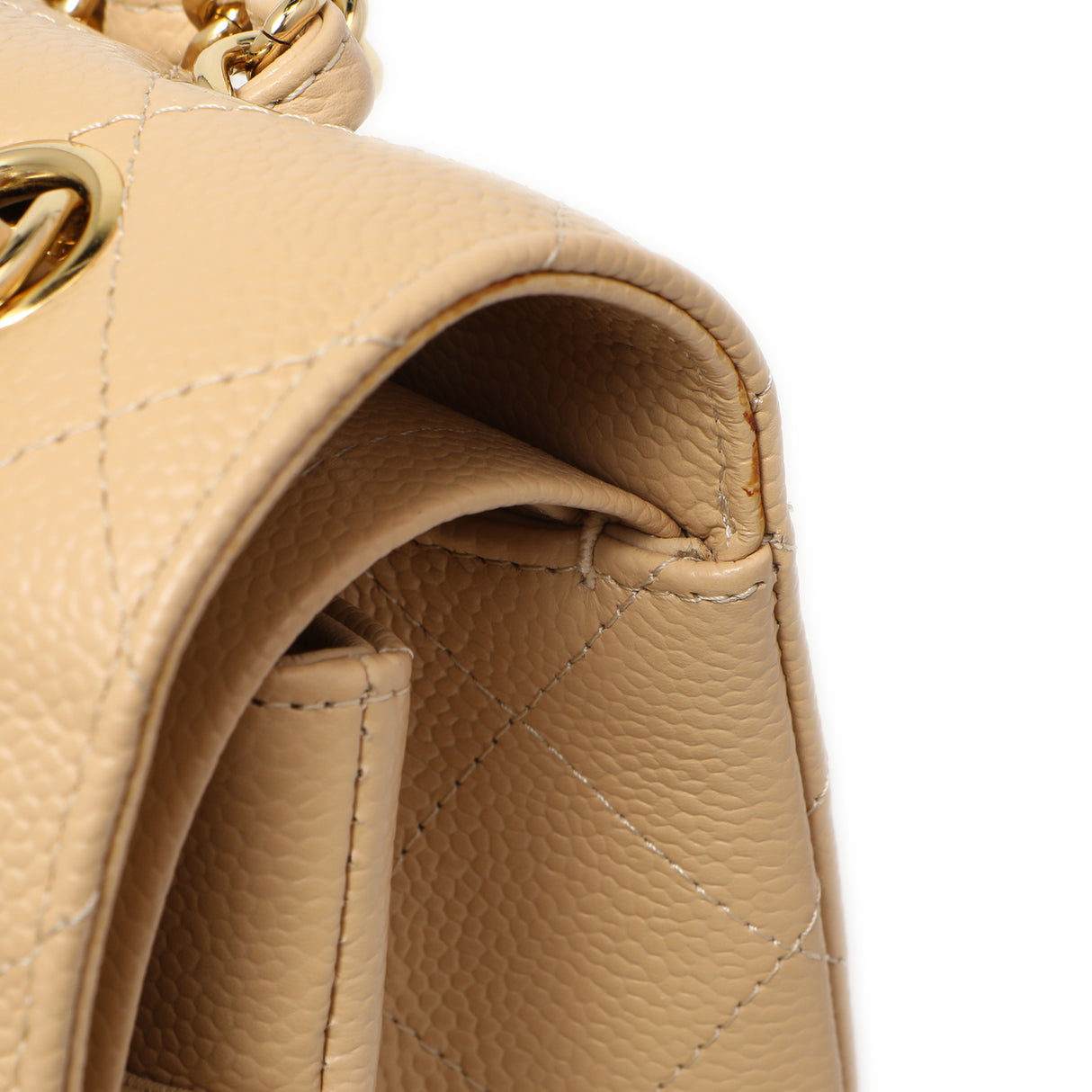 Chanel Beige Quilted Caviar Jumbo Classic Double Flap Handbags Chanel