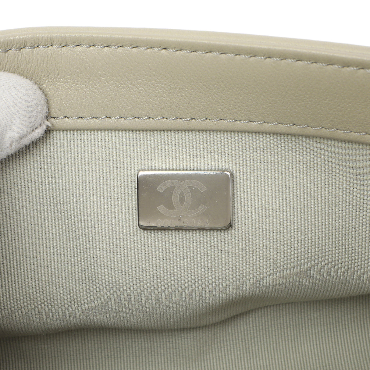 Chanel Grey Chevron Calfskin Small Boy Bag Handbags Chanel