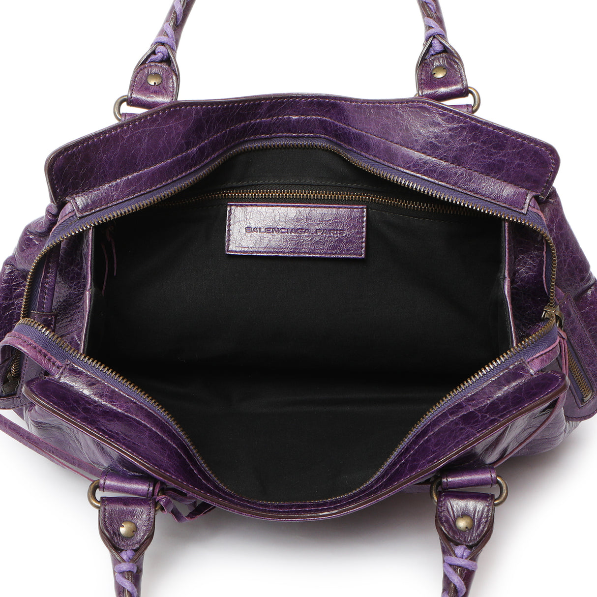 Balenciaga Violet Chevre Step Handbags Balenciaga