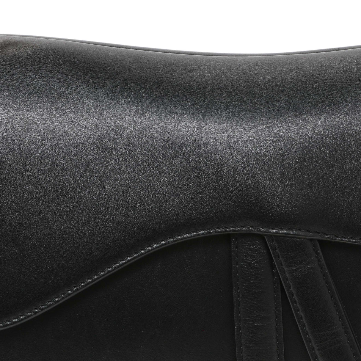 Christian Dior Black Smooth Calfskin Saddle Bag Handbags Christian Dior