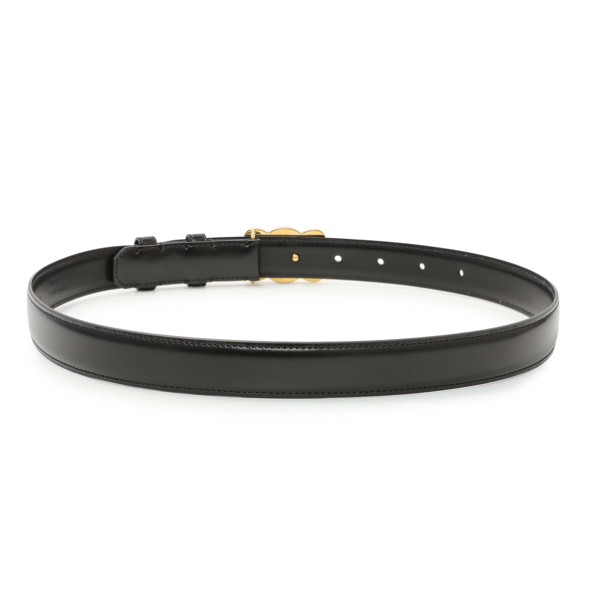 Celine Black Box Calfskin Medium 25mm Triomphe Belt Accessories Celine