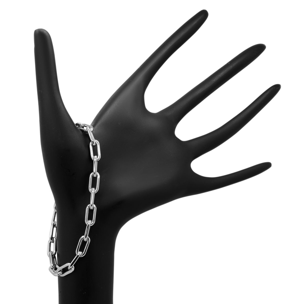 14K White Gold Link Bracelet Modaselle