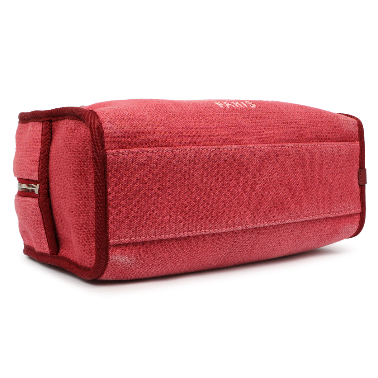 Chanel Red Canvas Deauville Bowling Bag Handbags Chanel