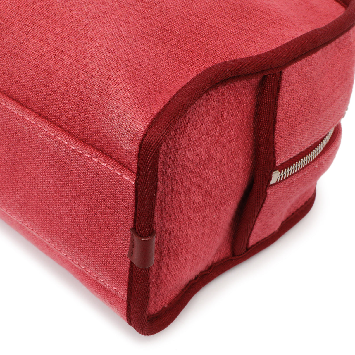 Chanel Red Canvas Deauville Bowling Bag Handbags Chanel