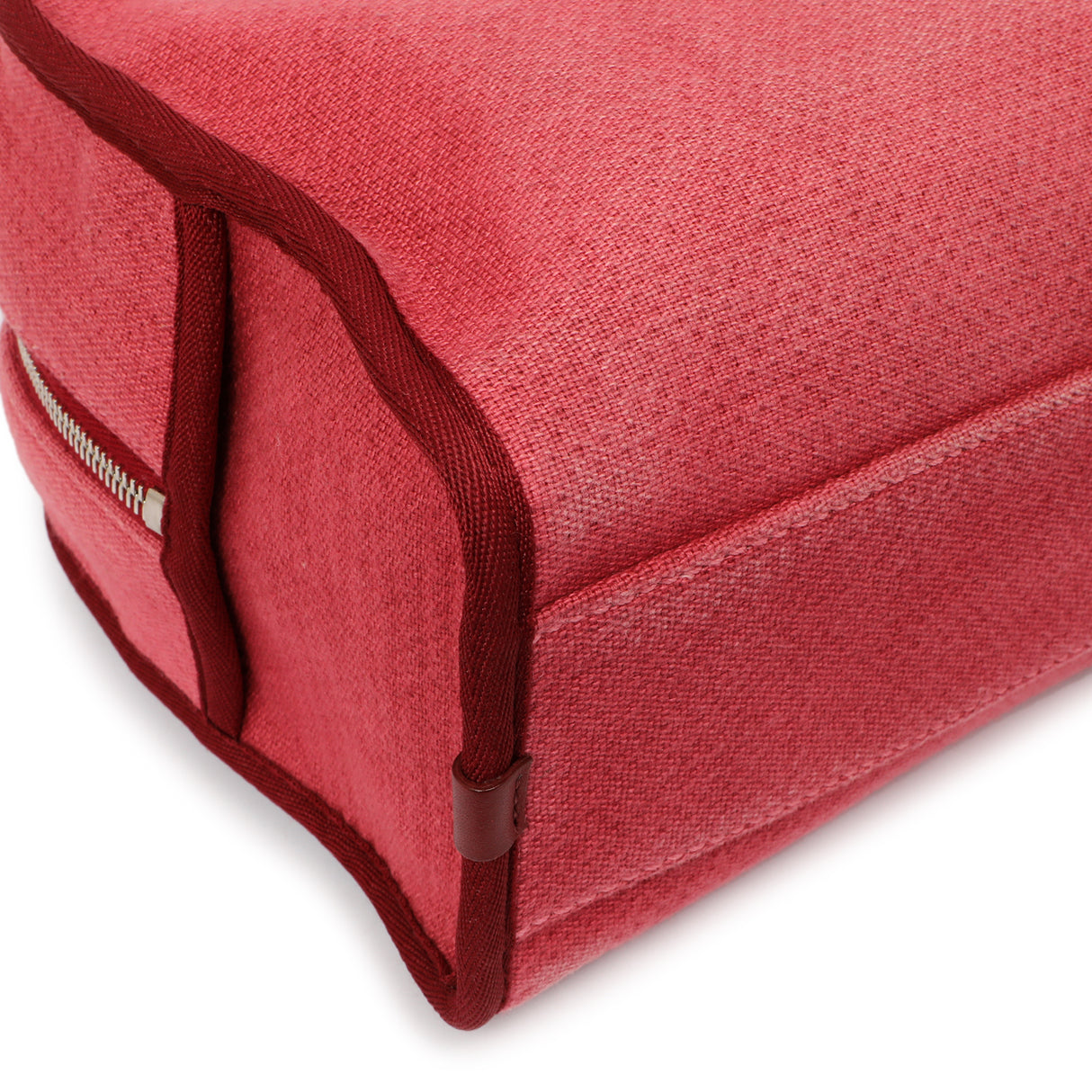 Chanel Red Canvas Deauville Bowling Bag Handbags Chanel