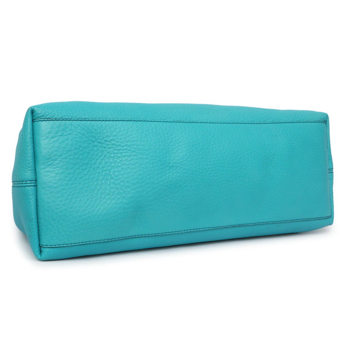 Gucci Teal Pebbled Calfskin Medium Soho Chain Shoulder Bag Handbags Gucci