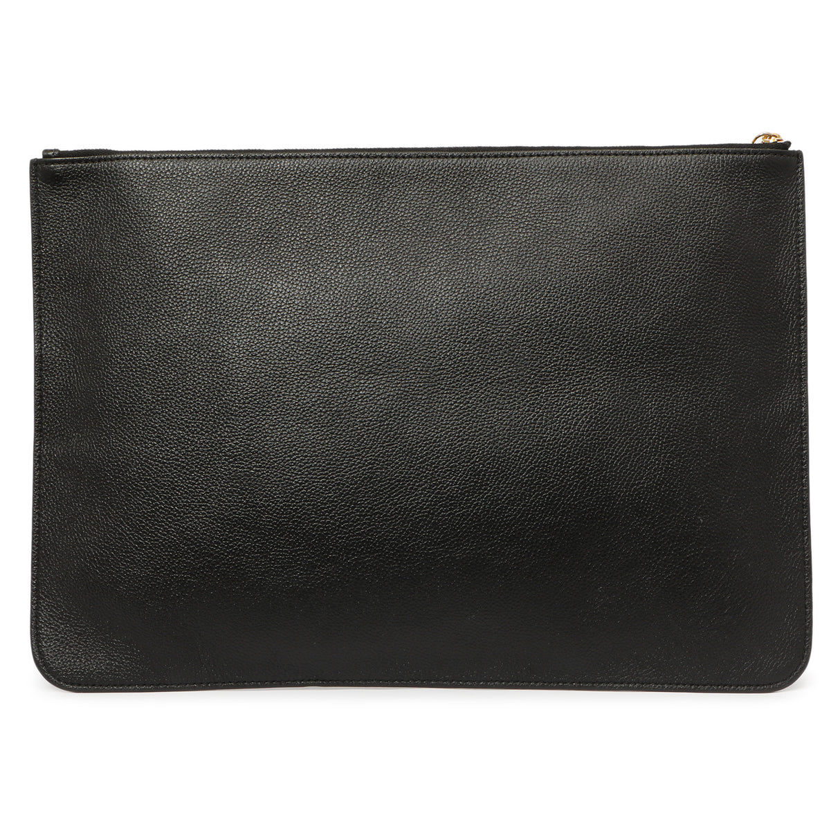 Balenciaga Black Calfskin Logo Large Zip Pouch Handbags Balenciaga