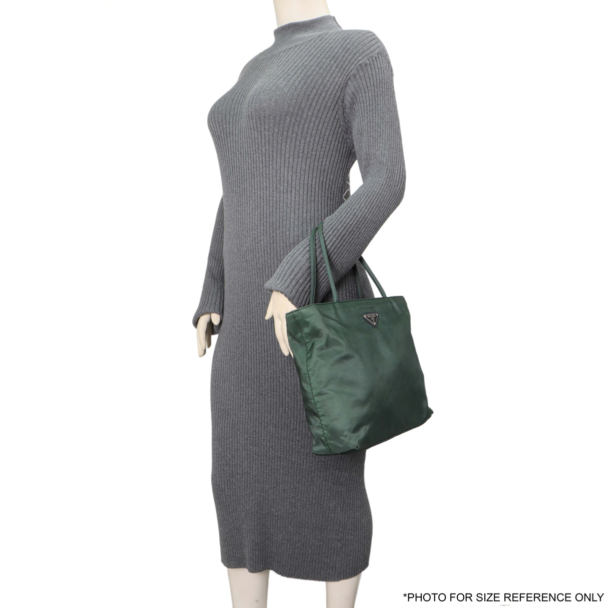 Prada Green Tessuto Nylon City Tote Handbags Prada